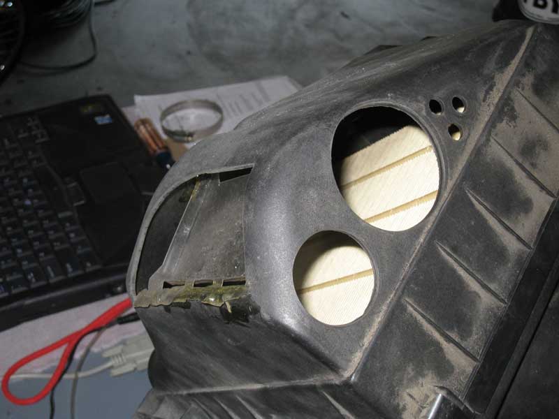 Modified airbox with all openings clear