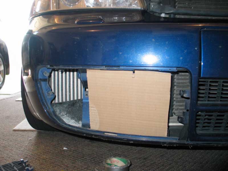 Blocking intercooler shroud