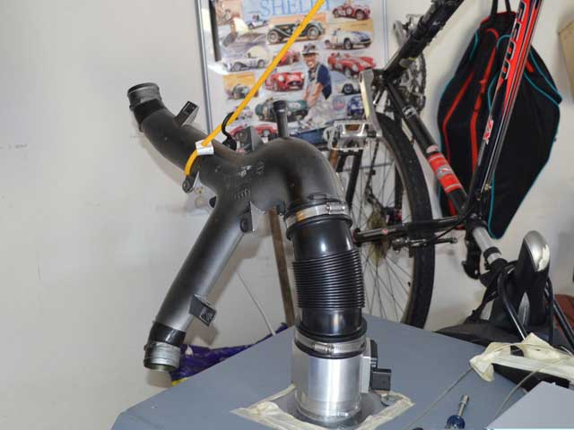 Stock y-pipe on flowbench