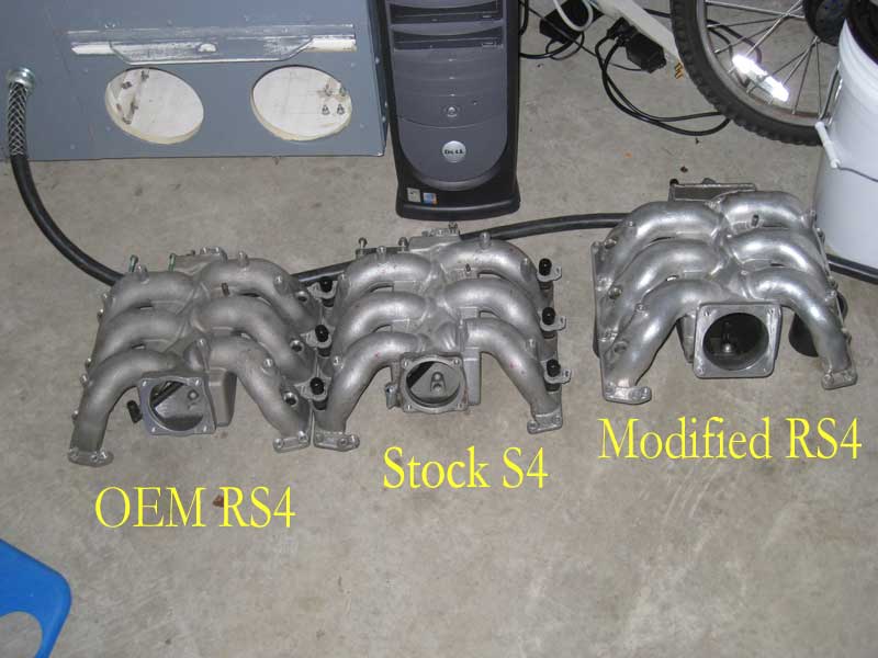 RS4 intake manifold lineup