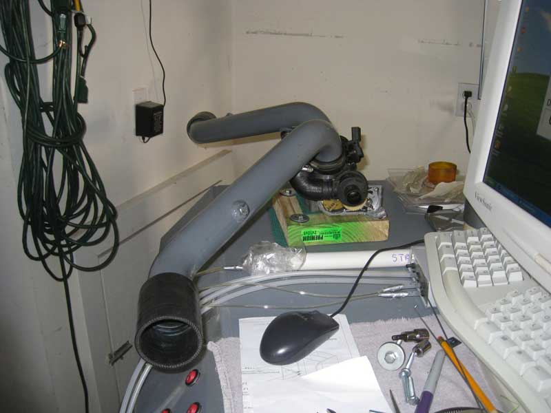 JHM up-pipes on flow bench
