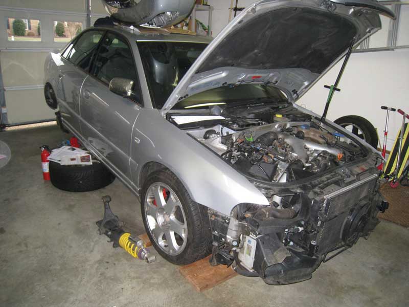 Silver rear coilover