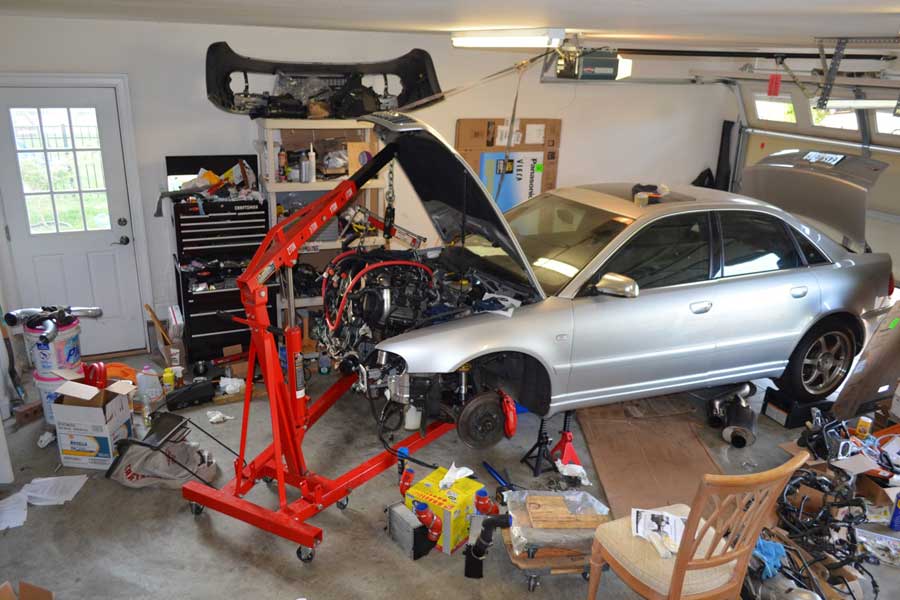 Audi B5 S4 engine installation