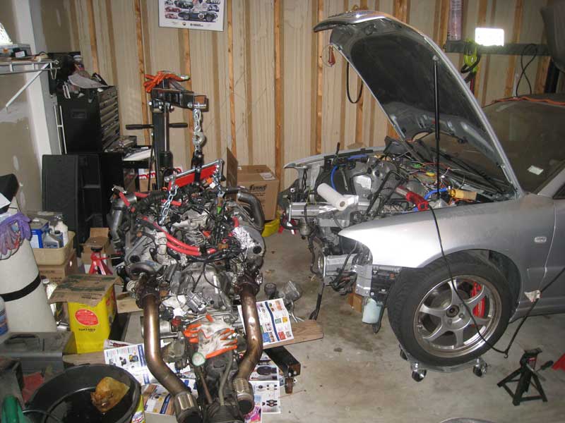 audi b5 s4 engine pull