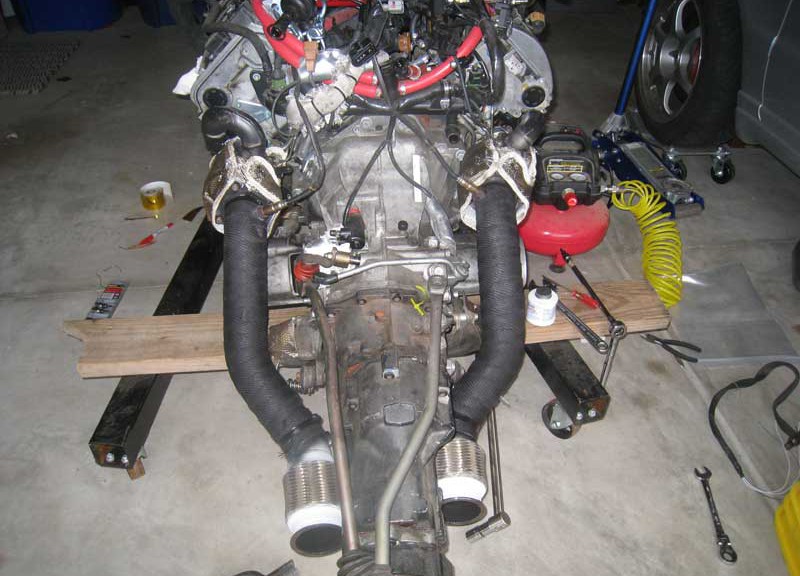 DEI thermal wrap over Swaintech white lightning coating and thermal zero turbo blankets