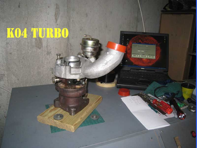 BorgWarner K04 Turbocharger on Flow Bench
