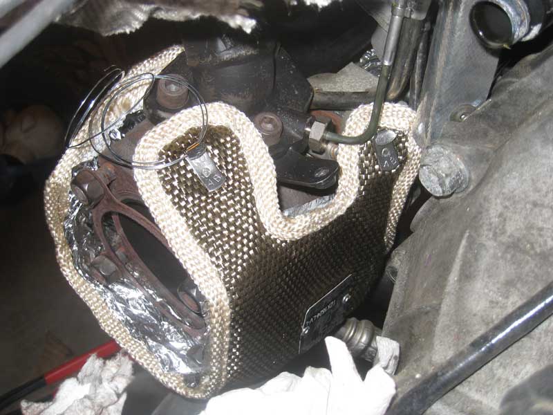 thermal zero turbo blanket fit on borgwarner k03 top rear shot