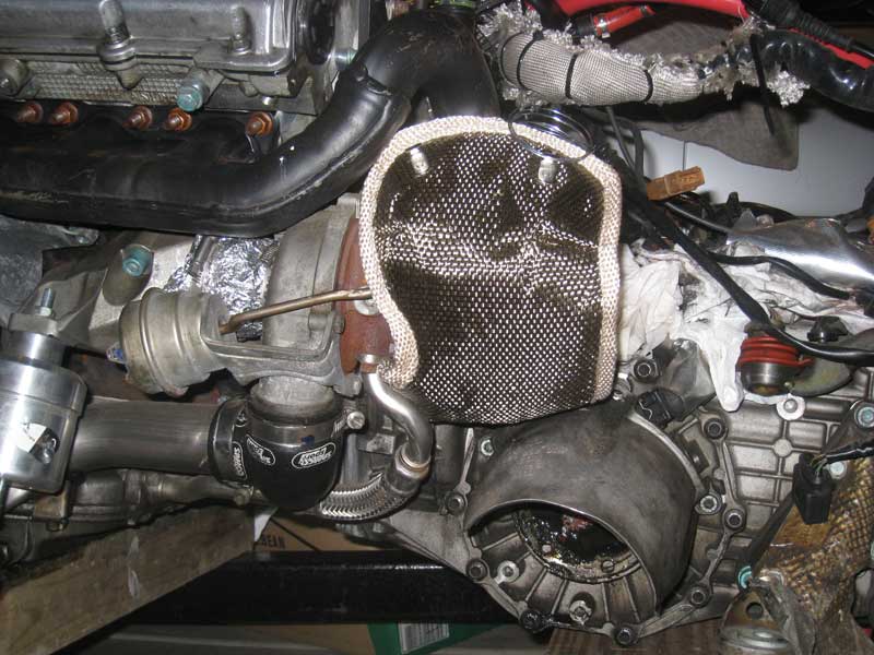 thermal zero turbo blanket fit on borgwarner k03 above shot